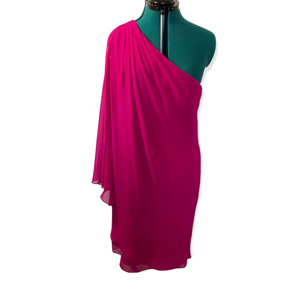 Lauren Ralph Lauren One Shoulder Pink Dress, Size 12